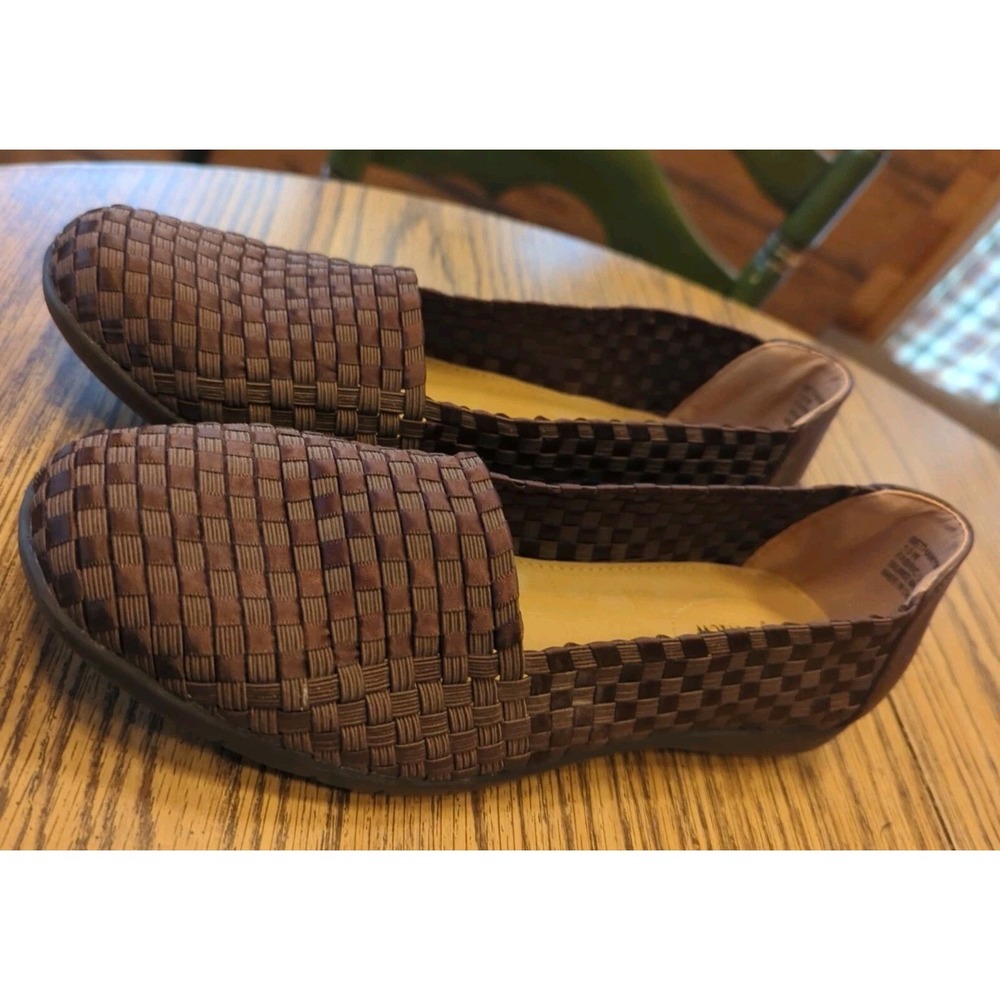 Comfortview Bethany Shoes Women 10 Wide Loafer Slip on Flat Woven Stretch Spring